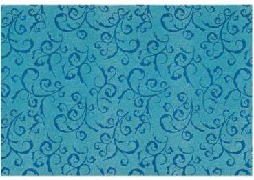Glitzerkarton 50x70cm (250g/m) ""Blaue Ornamente"" 5 Bögen""